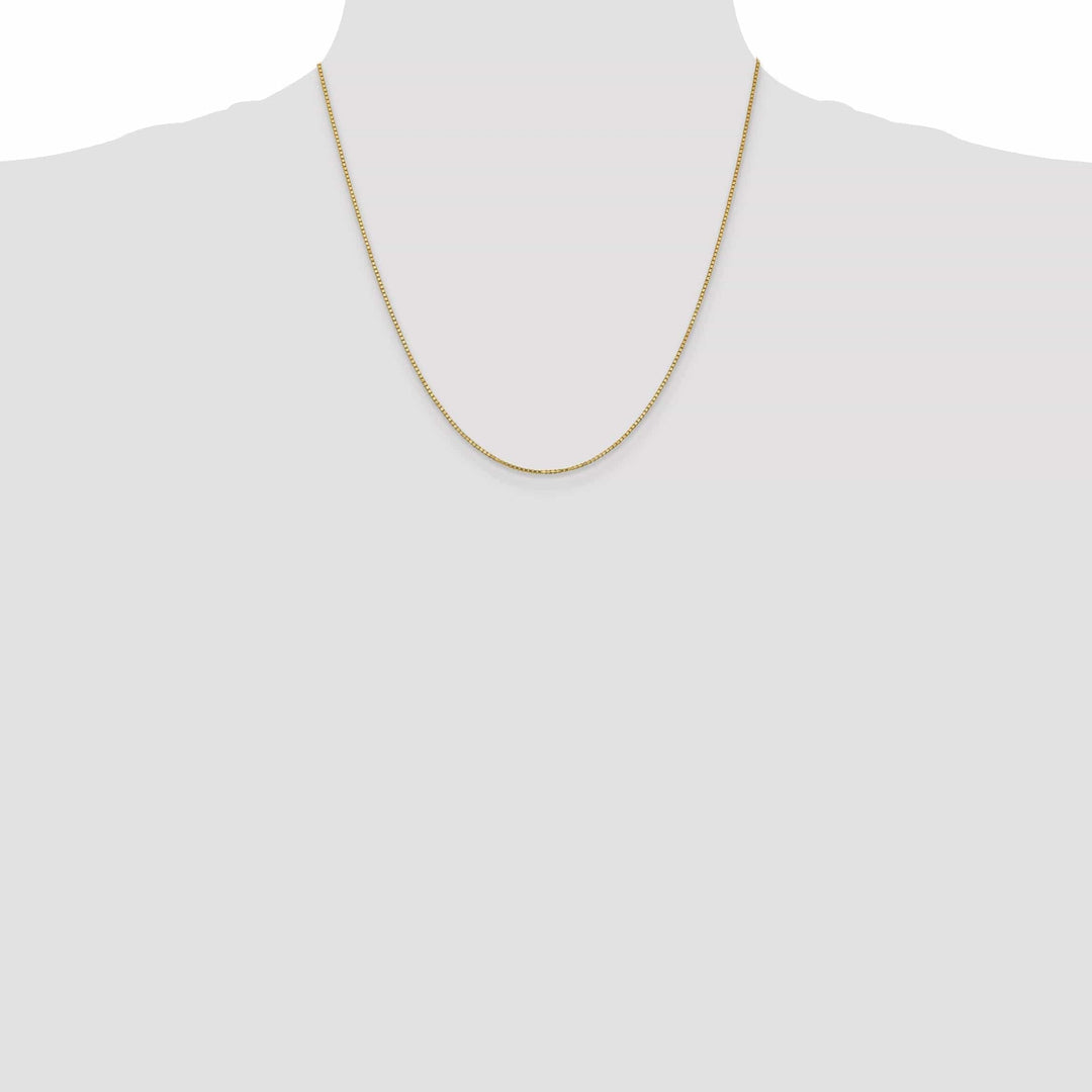 14k Yellow Gold 1.10mm Polish Solid Box Chain