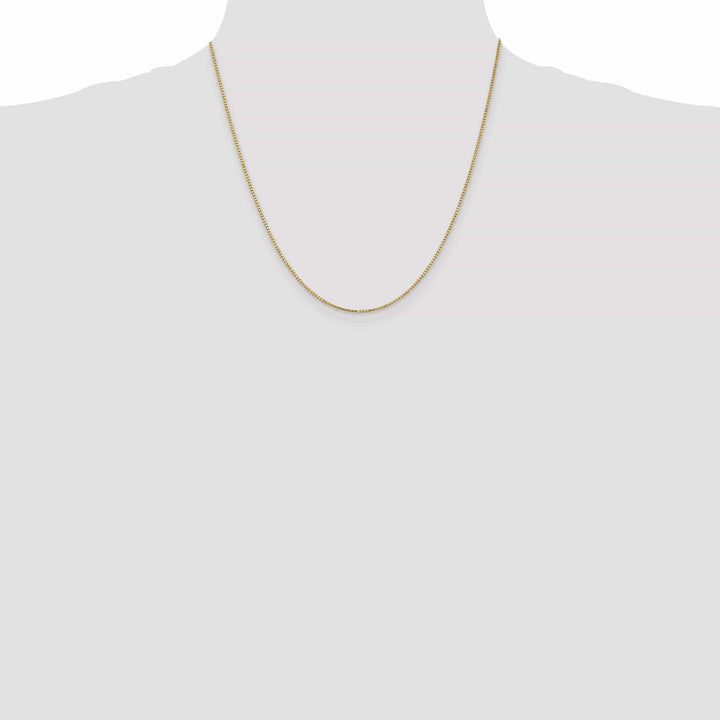 14k Yellow Gold 1.10mm Polish Solid Box Chain