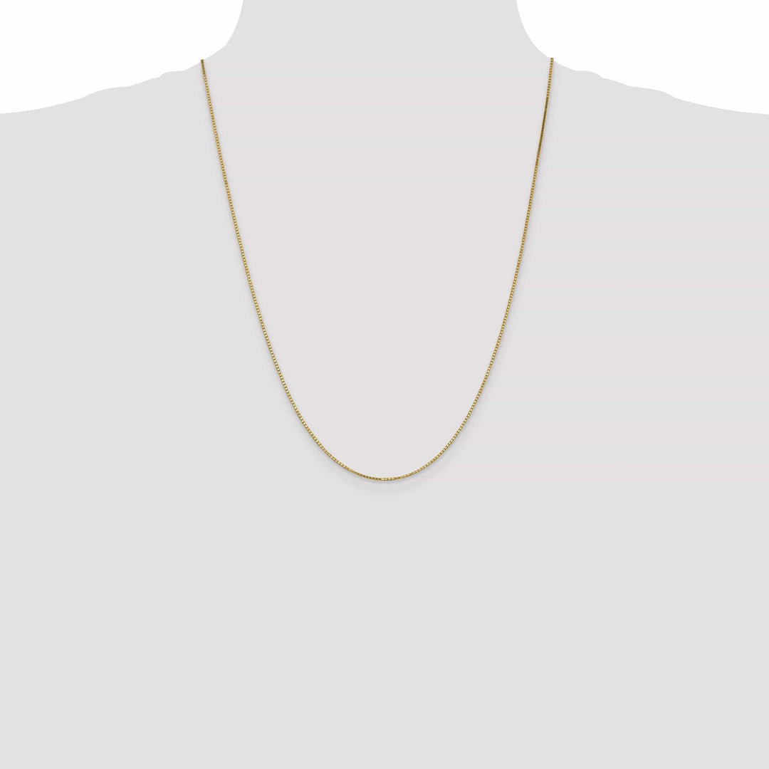 14k Yellow Gold 1.10mm Polish Solid Box Chain