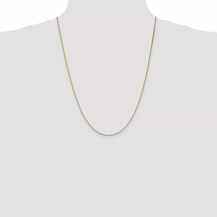 14k Yellow Gold 1.10mm Polish Solid Box Chain