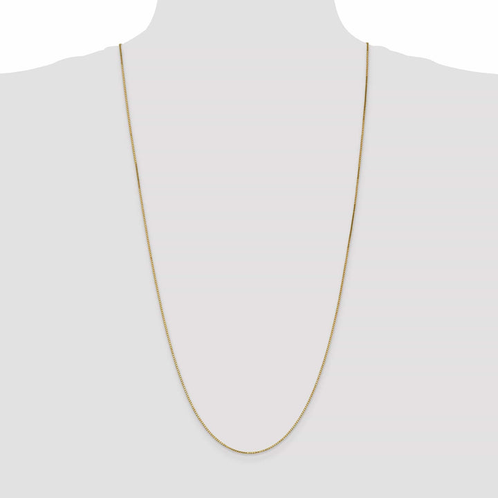 14k Yellow Gold 1.10mm Polish Solid Box Chain