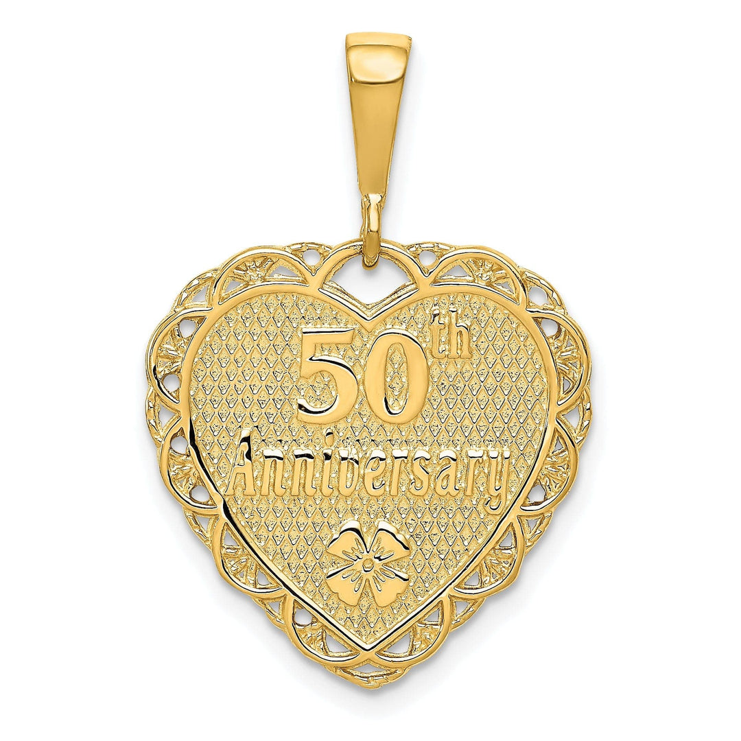 14k Yellow Gold 50th Anniversary Charm