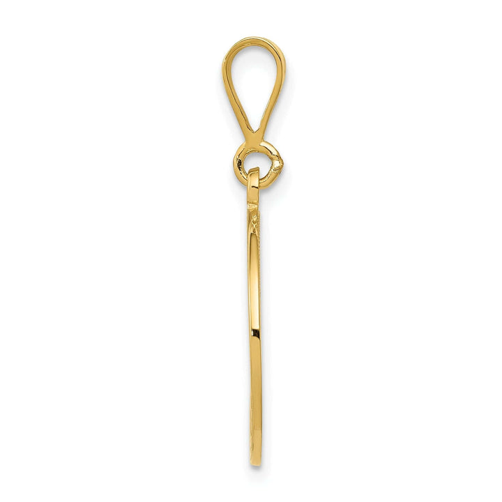 14k Yellow Gold Polish Finish Masonic Pendant