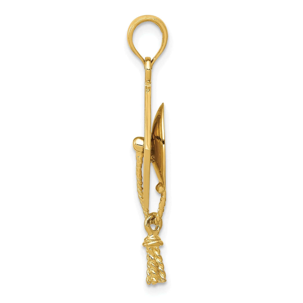 14k Yellow Gold Graduation Cap Pendant