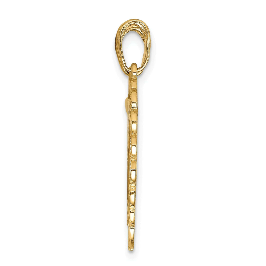 14k Yellow Gold 2 Piece Mizpah Charm Pendant. Engraving fee $22.00.