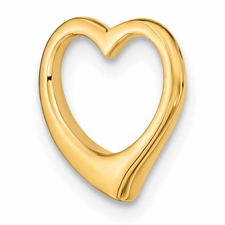 14 Yellow Gold 3-D Floating Heart Slide Pendant
