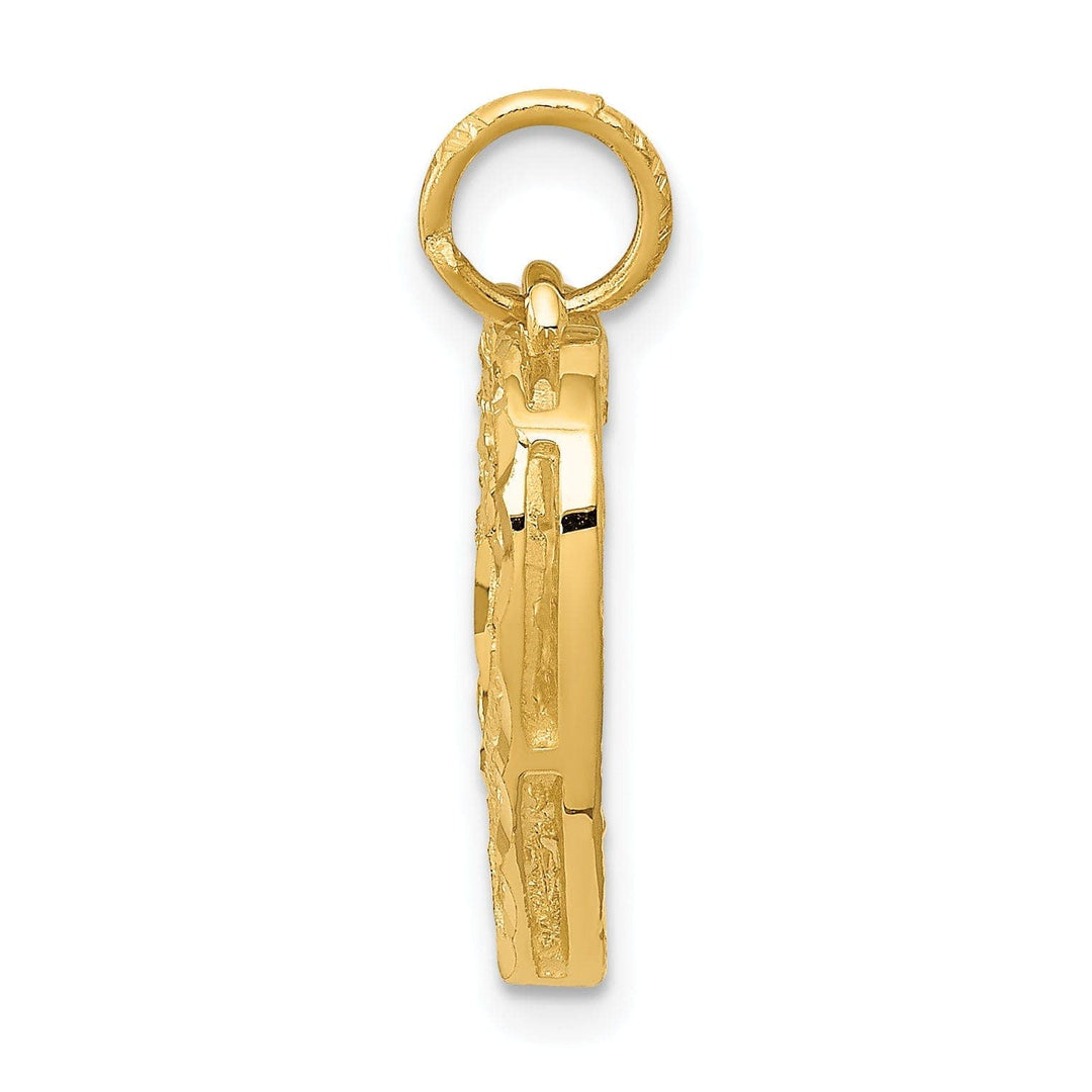 14k Yellow Gold Heart Charm Pendant
