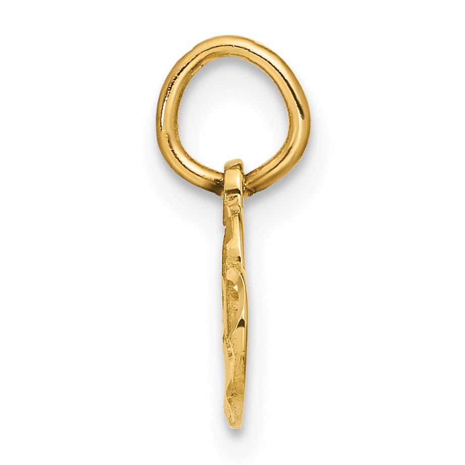 14k Yellow Gold Heart Charm
