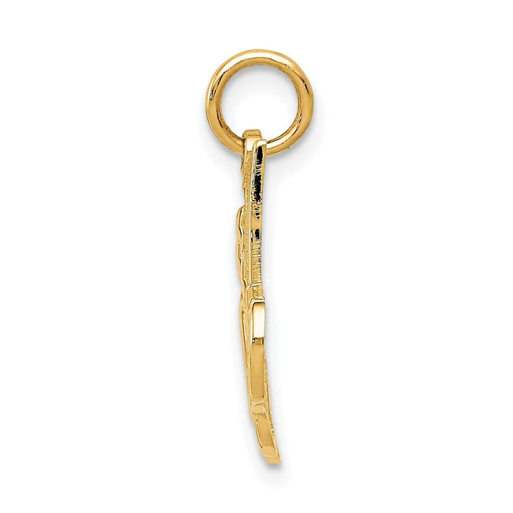 14k Yellow Gold #1 Daughter Charm Pendant