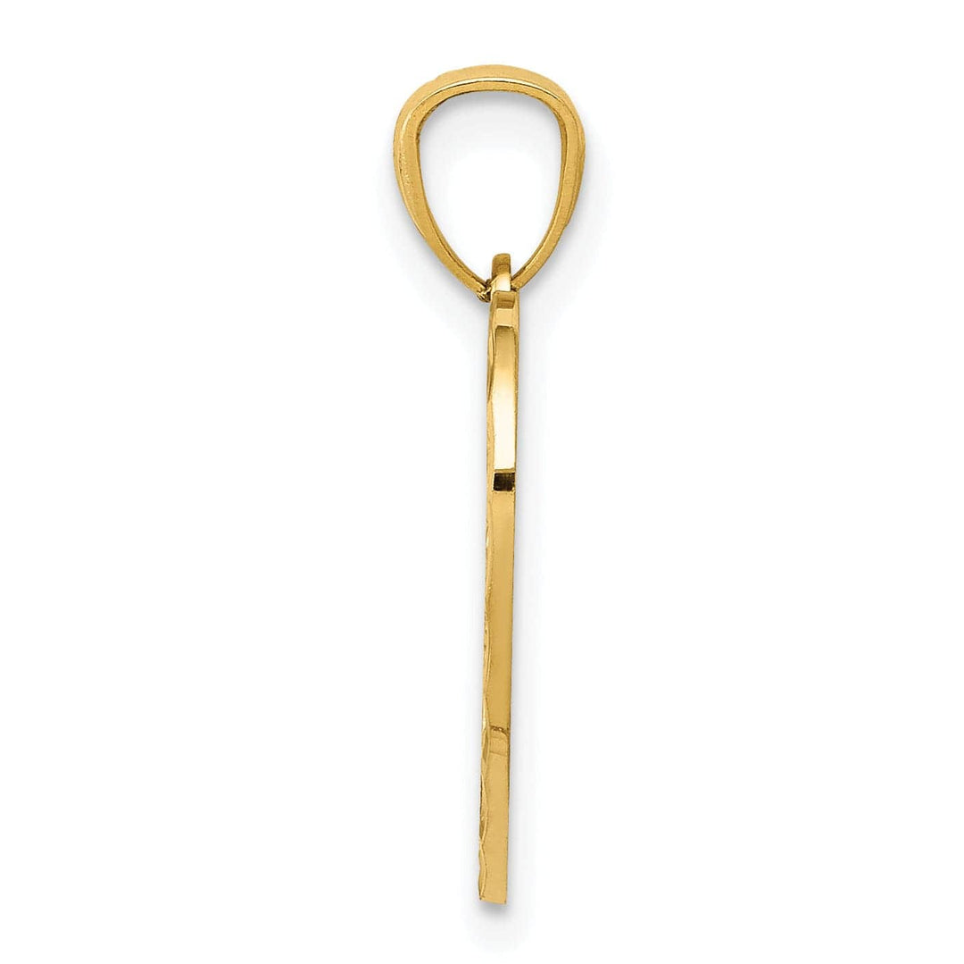 14k Yellow Gold Daddy Little Girl Heart Pendant