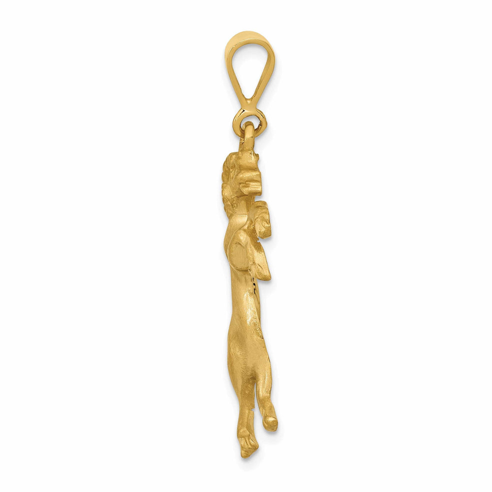 14k Yellow Gold Aries Zodiac Charm Pendant