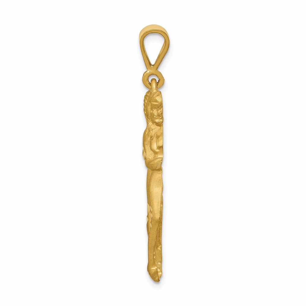 14k Yellow Gold Gemini Zodiac Charm Pendant
