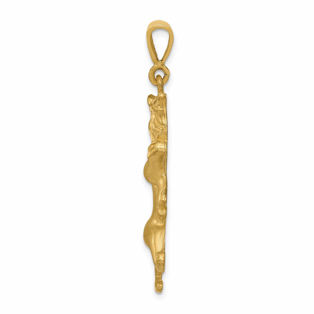 14k Yellow Gold Leo Zodiac Charm Pendant