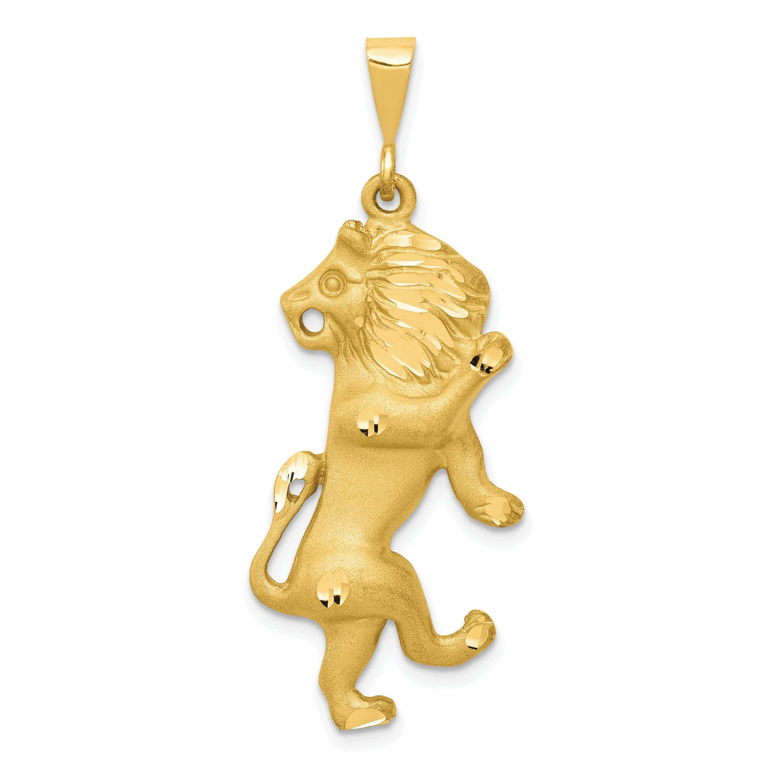 14k Yellow Gold Leo Zodiac Charm Pendant