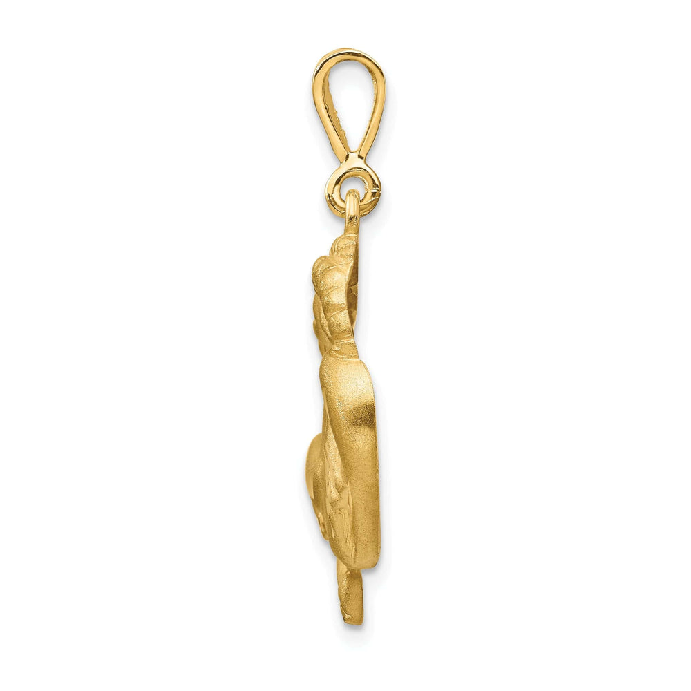 14k Yellow Gold Capricorn Zodiac Charm Pendant