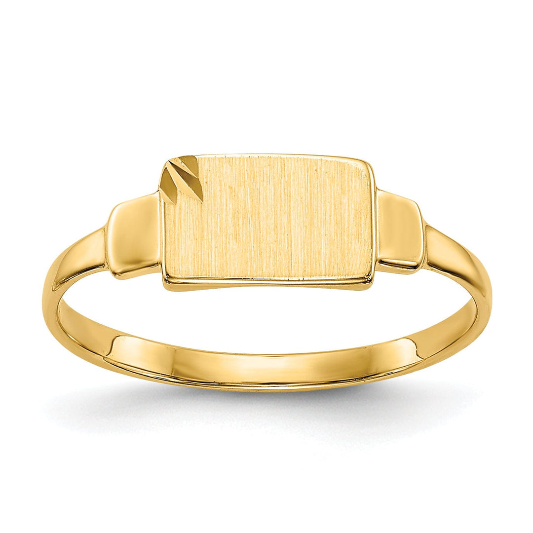 14k Yellow Gold Signet Children's Ring
