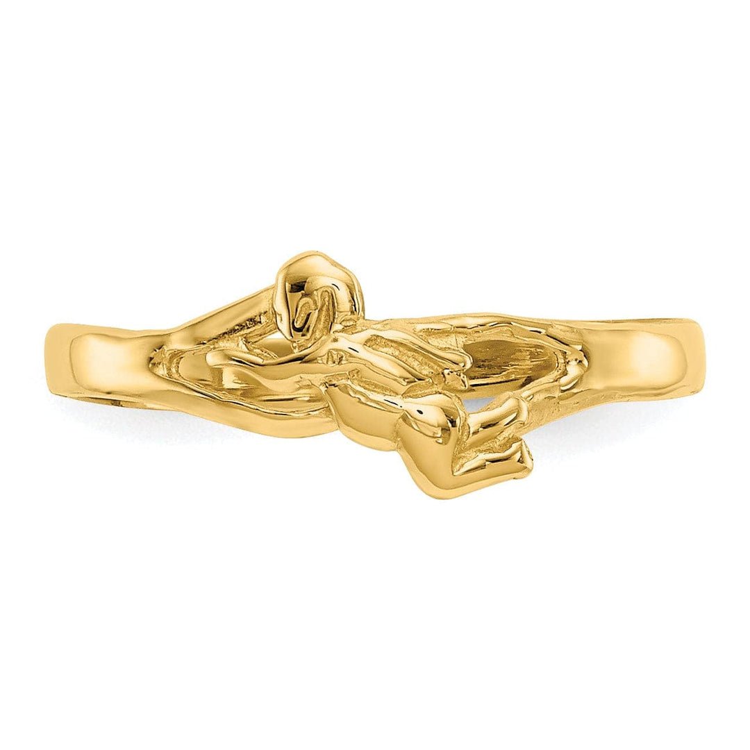 14k Yellow Gold Angel Baby Children's Ring