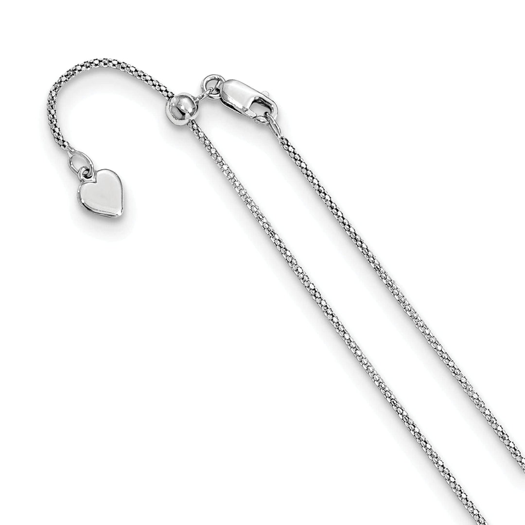 Silver 1.2 mm Adjustable Popcorn Chain