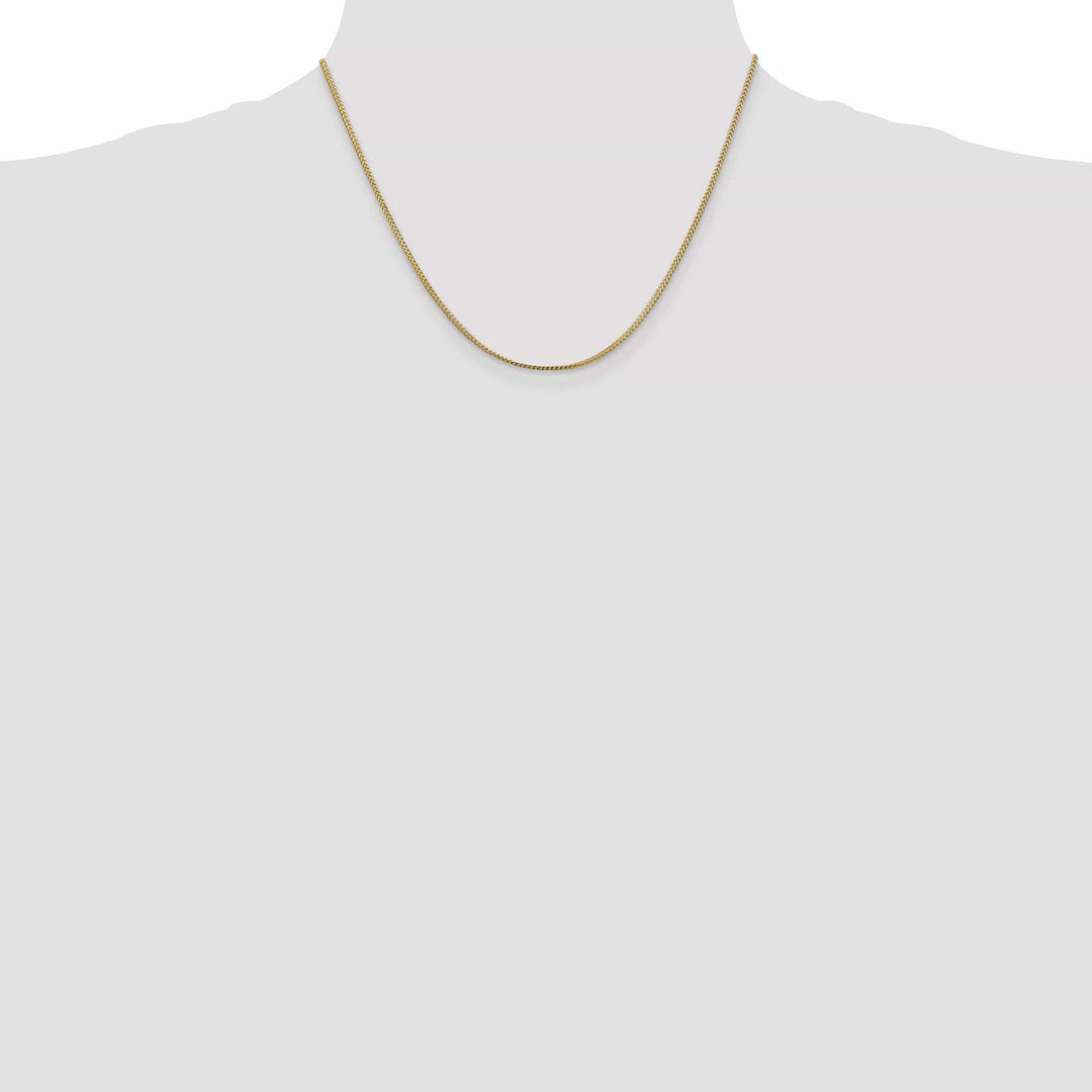 14k Yellow Gold Polished 1.00mm Franco Chain