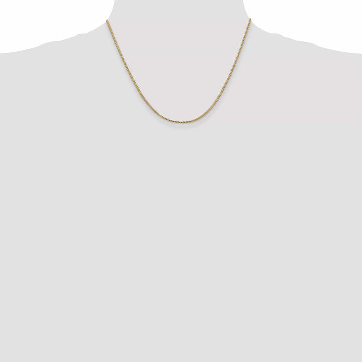 14k Yellow Gold Polished 1.00mm Franco Chain
