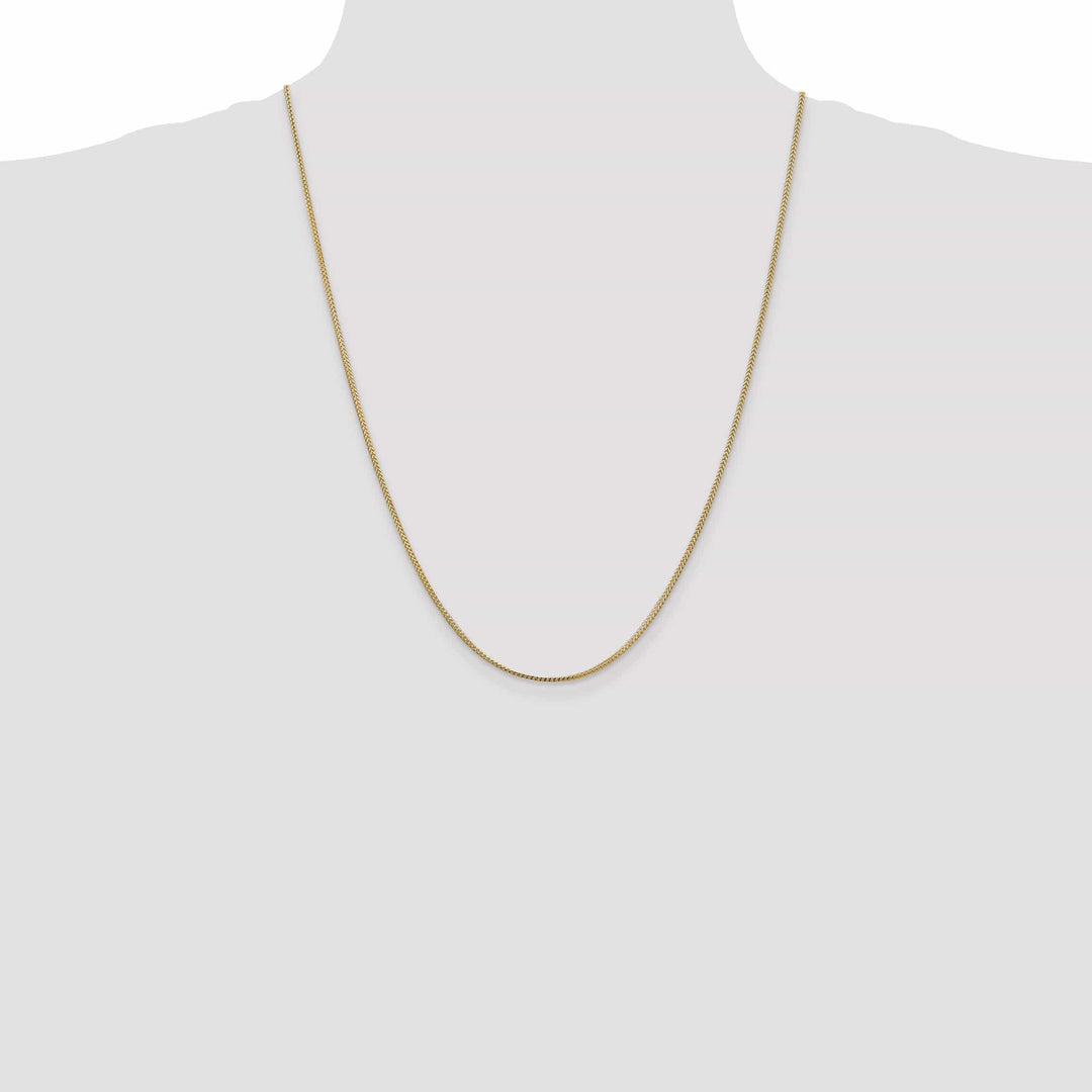 14k Yellow Gold Polished 1.00mm Franco Chain