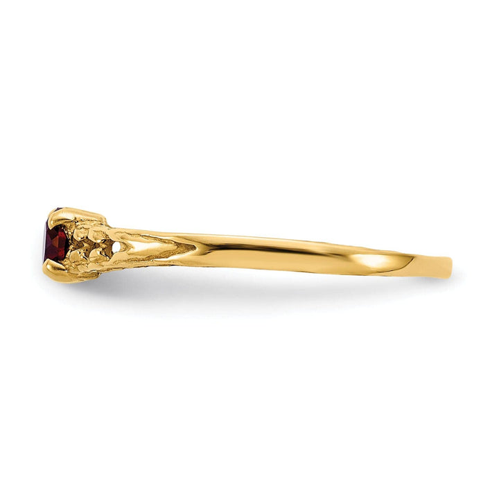 14k Yellow Gold Garnet Birthstone Baby Ring