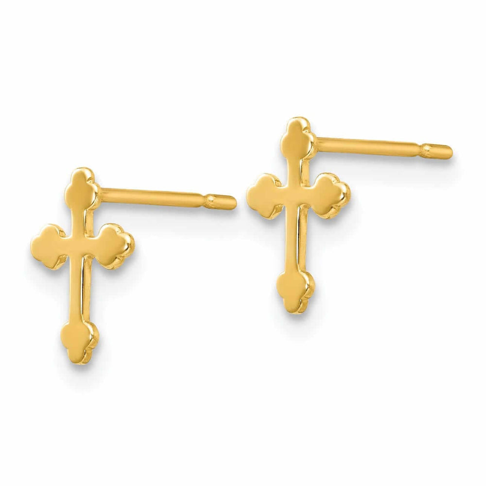 14k Madi K Childrens Cross Post Earrings