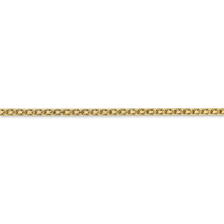 14k Yellow Gold Polish 2.00mm Flat Solid Chain
