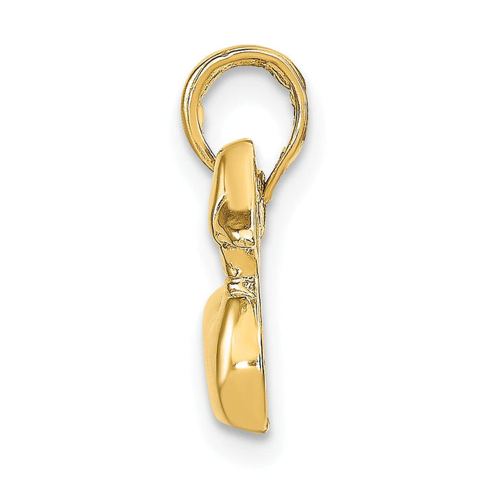 14k Yellow Gold Polished Finish Mallard Bird Charm Pendant