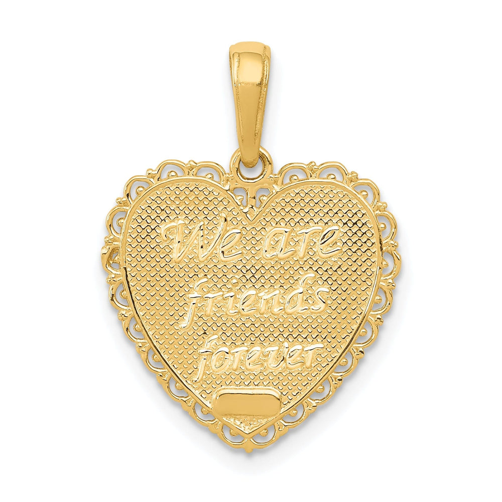 14k Yellow Gold Sister Forever Friends Pendant