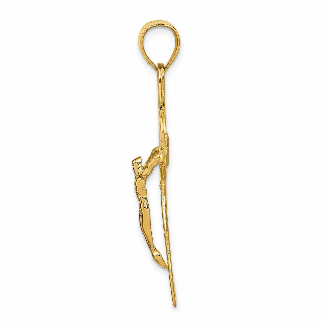 14k Yellow Gold San Benito Crucifix Pendant