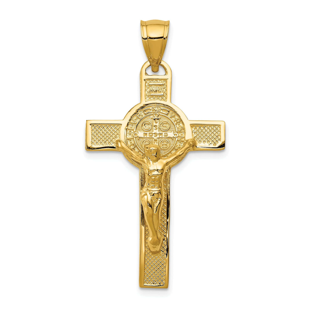 14k Yellow Gold San Benito Crucifix Pendant