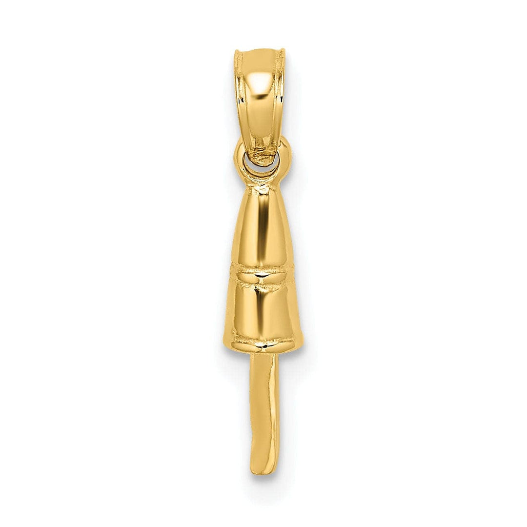 14K Yellow Gold Polished Finish 3-D Buoy Charm Pendant