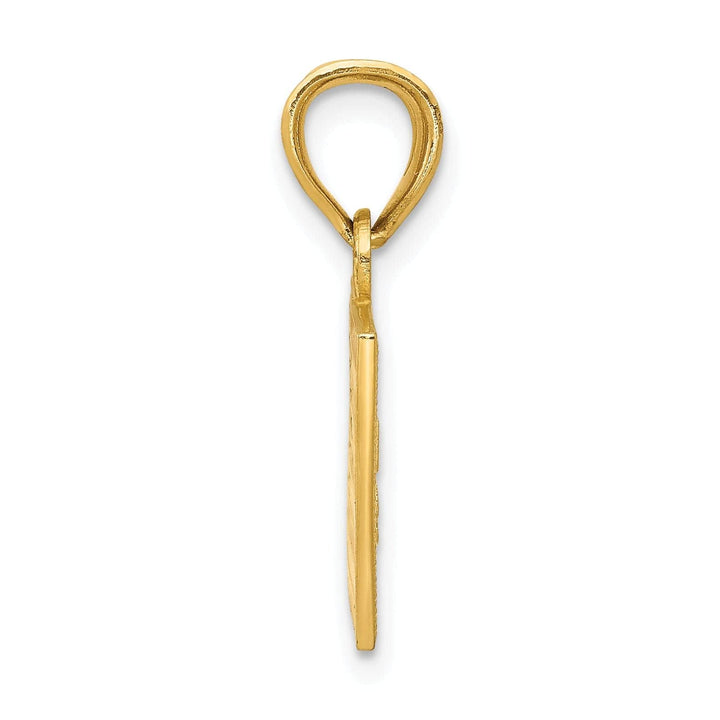 14k Yellow Gold United States Flag Pendant