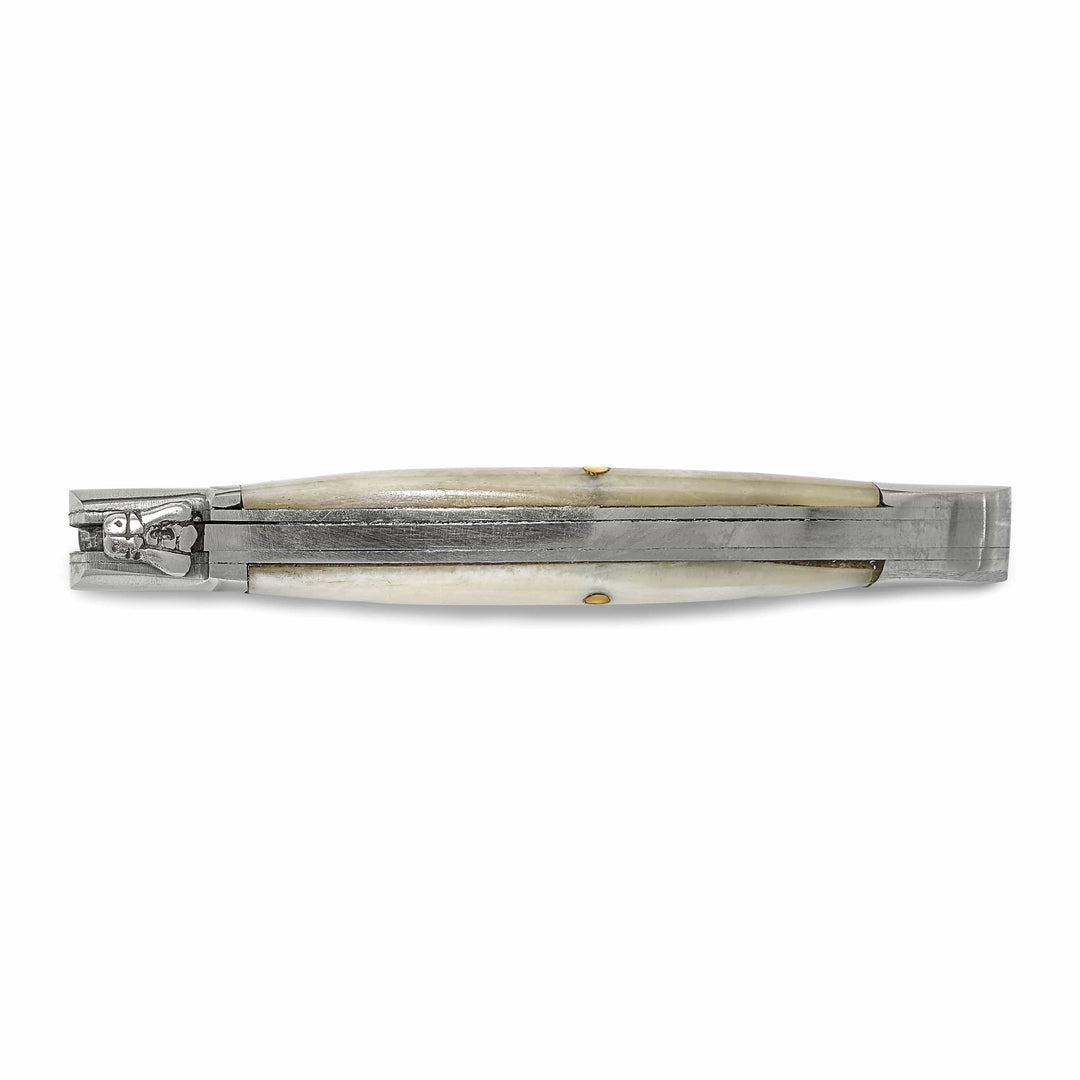 Damascus Steel 256 Layer Folding Blade Camel Bone Handle Knife