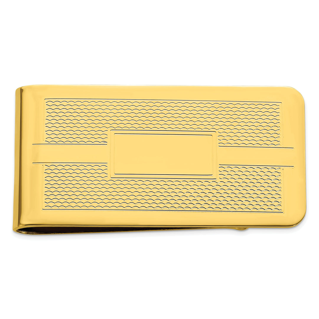 Gold Plated Honey Comb Square Money Clip