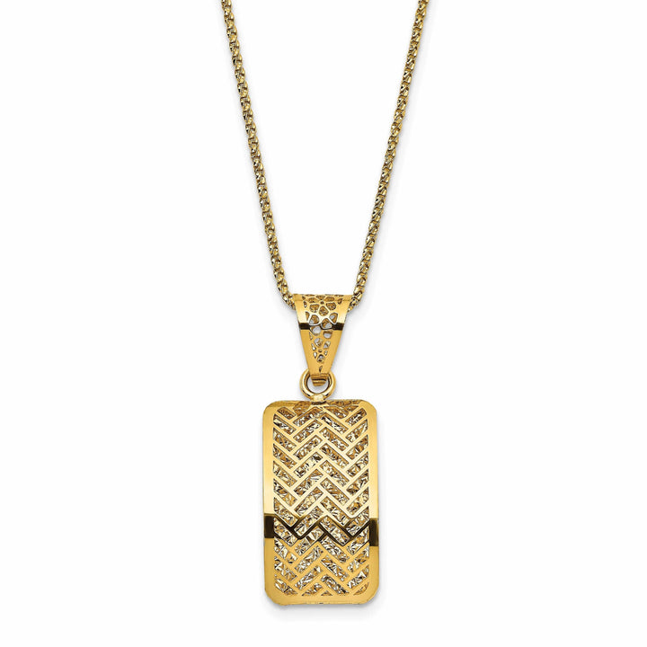 14k Yellow Gold Polished Hollow Fancy Pendant