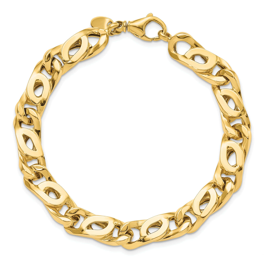 14k Yellow Gold Men's Polished Link Bracelet