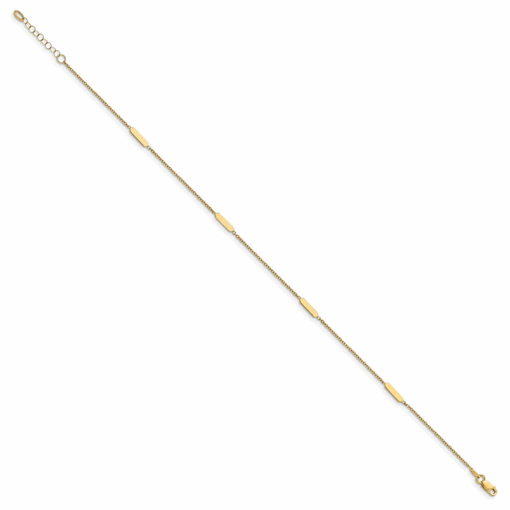 14k Yellow Gold Polished Anklet