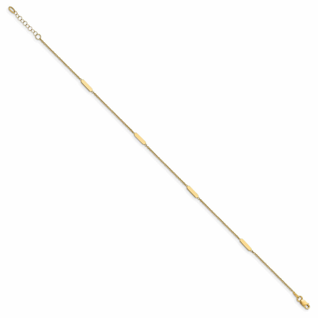 14k Yellow Gold Polished Anklet