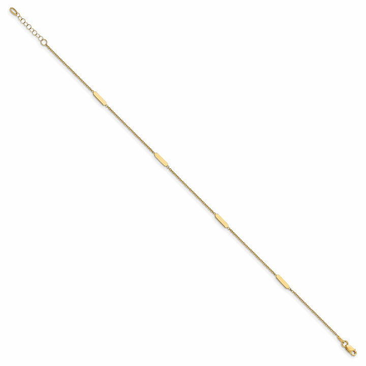 14k Yellow Gold Polished Anklet