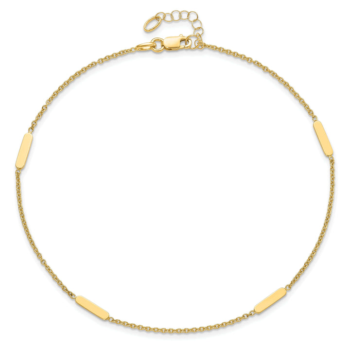 14k Yellow Gold Polished Anklet