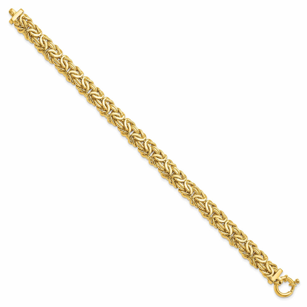 14k Yellow Gold Polished Fancy Link Bracelet