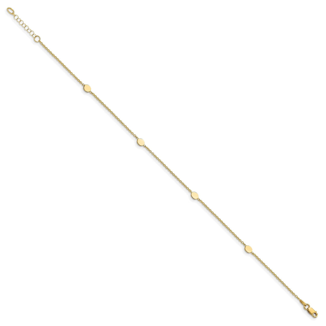 14k Yellow Gold Polished Anklet