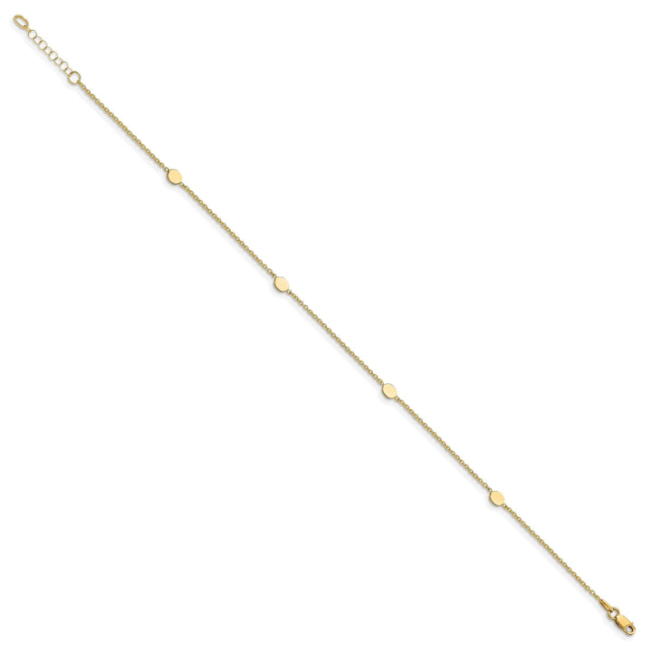14k Yellow Gold Polished Anklet