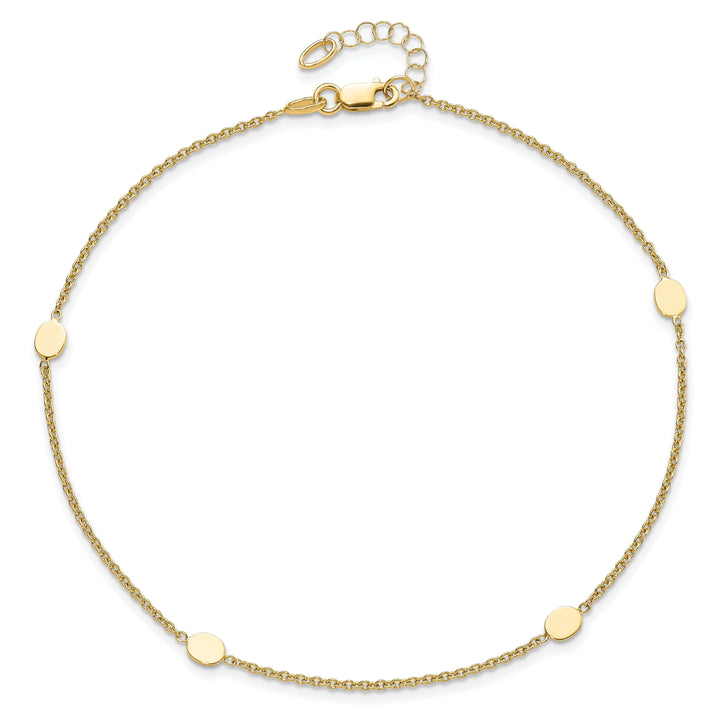 14k Yellow Gold Polished Anklet