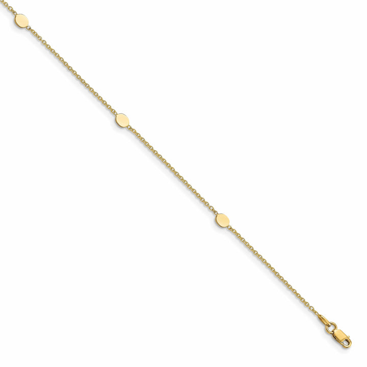 14k Yellow Gold Polished Anklet