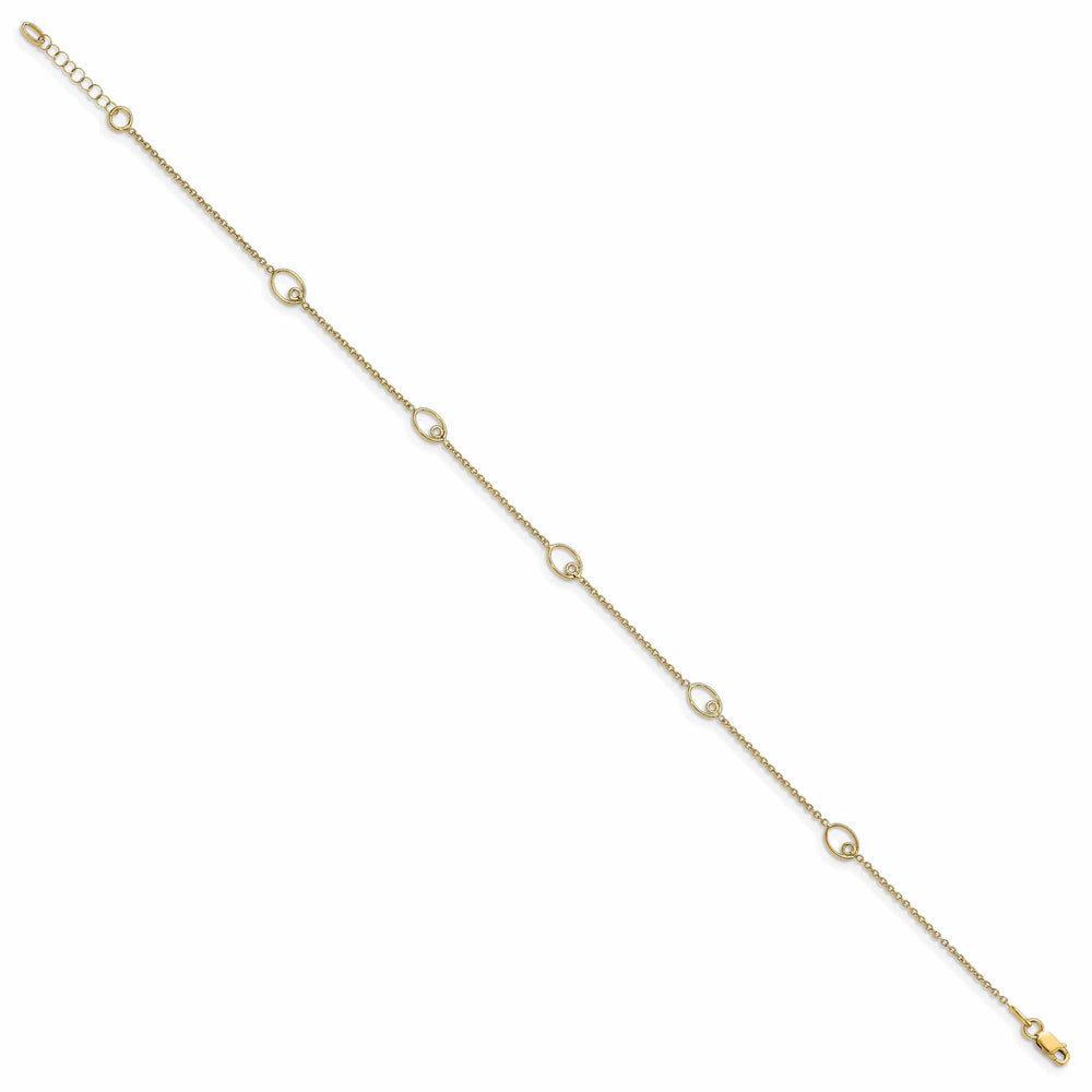 14k Yellow Gold Polished Anklet