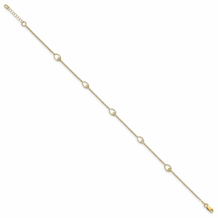 14k Yellow Gold Polished Anklet