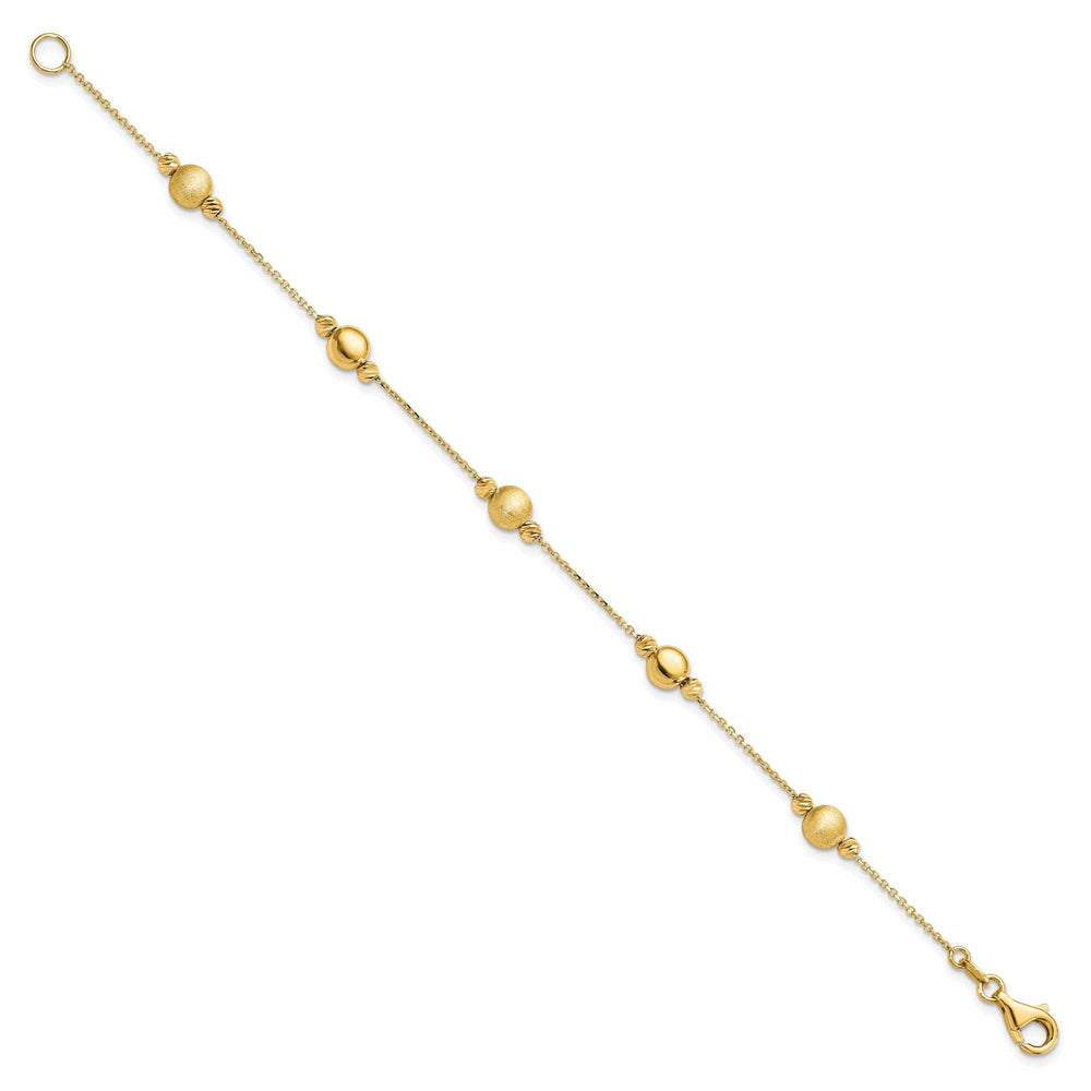14k Yellow Gold Scratch Polish Finish Bracelet